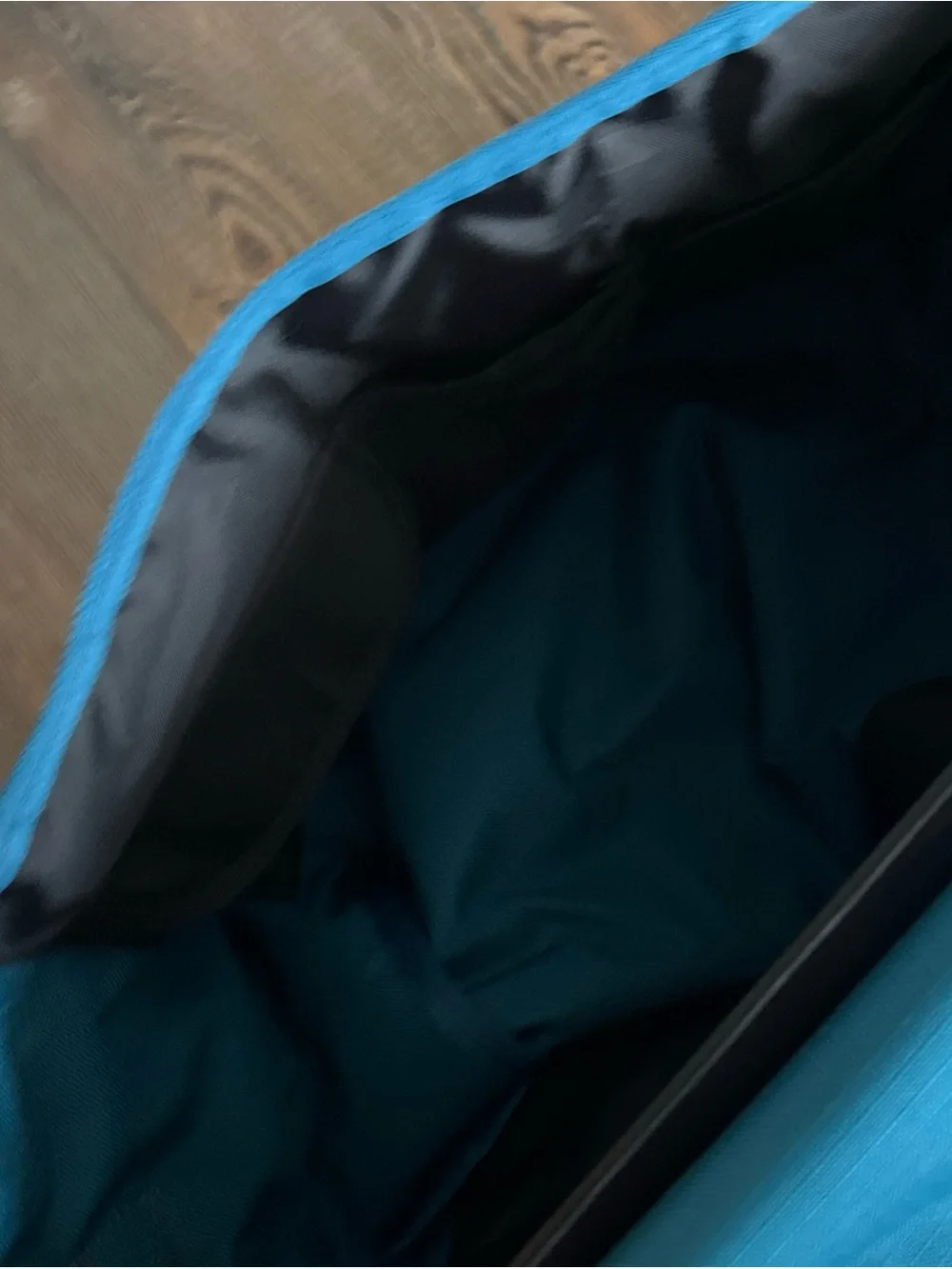 Timbuk2 Black Messenger Bag with Teal Trim
